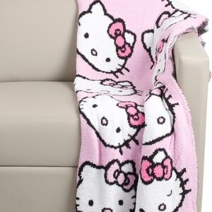 HELLO KITTY 50x70 Pretty Faces Knit Throw 50x70 NWT